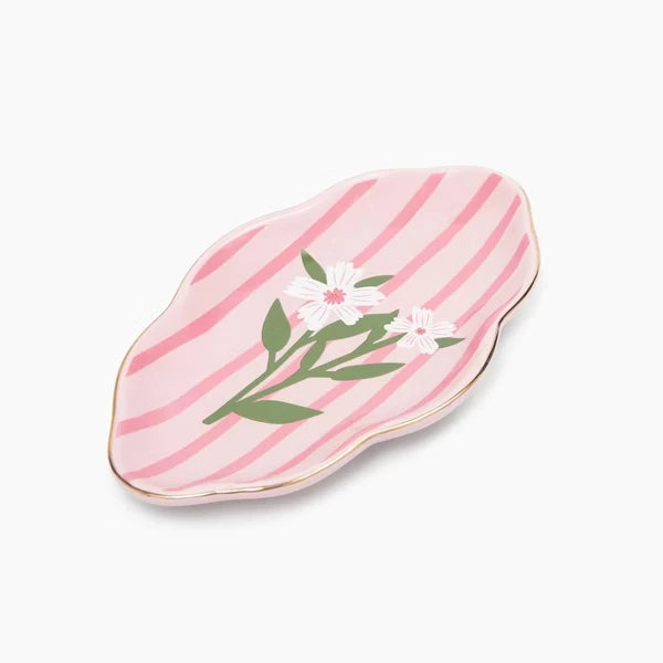 Mother's Day Floral Stripe Trinket Tray - 14.89" X 22.51", Best gift for mum, sweet mother