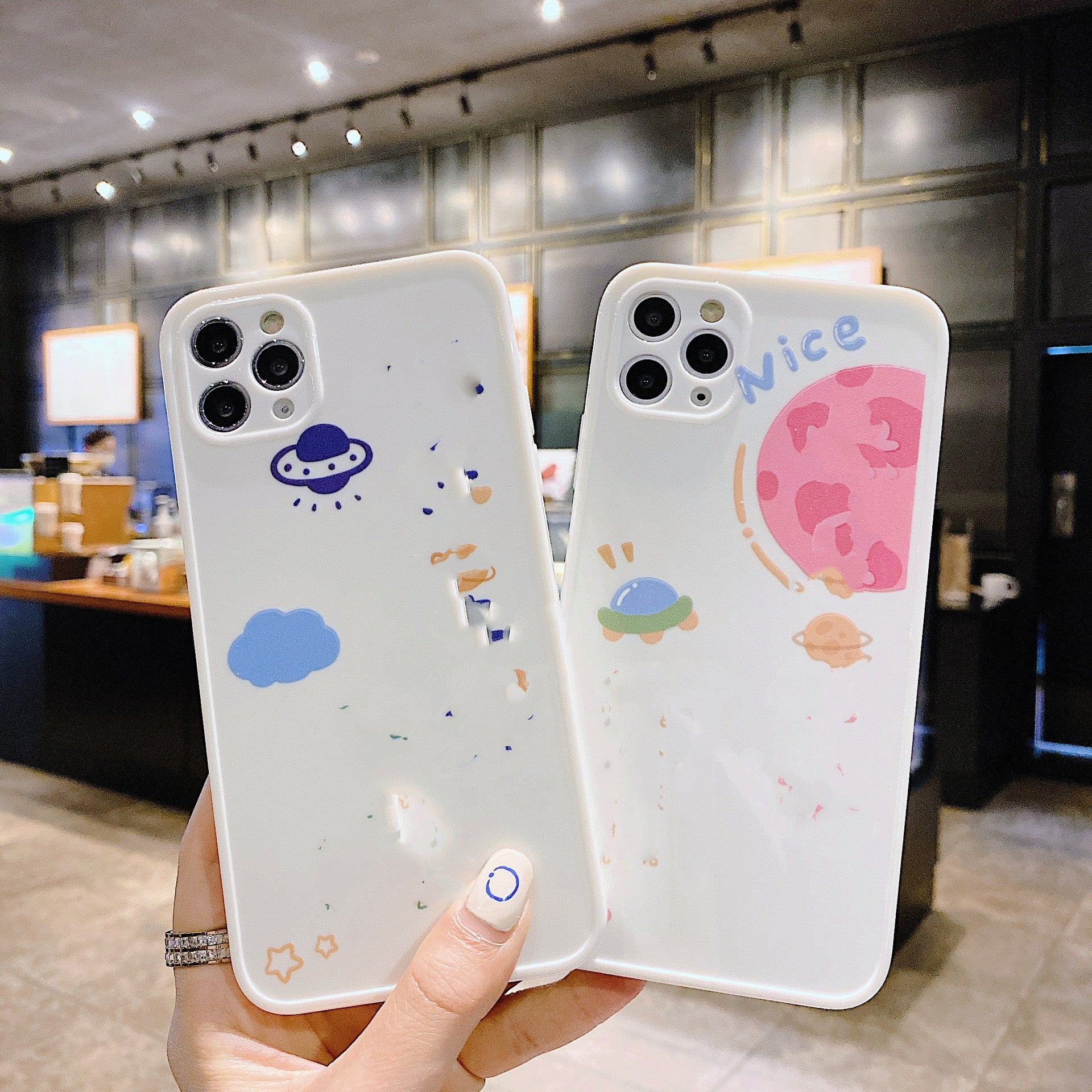 Compatible with Apple, Happy Planet IPhone 12 Case Personalized Text