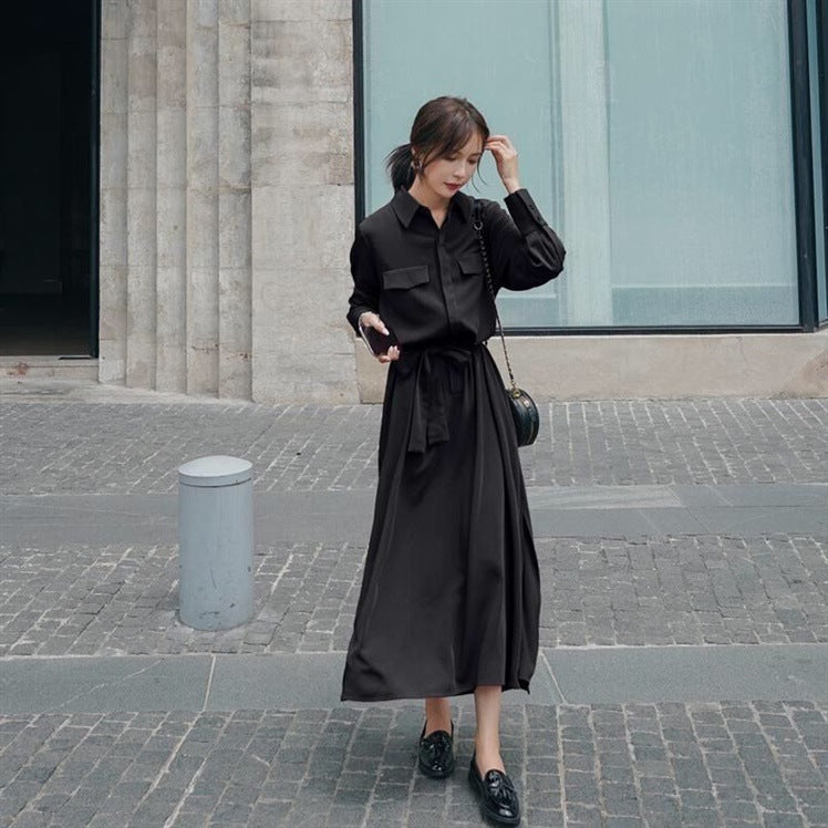 Waist shirt dress