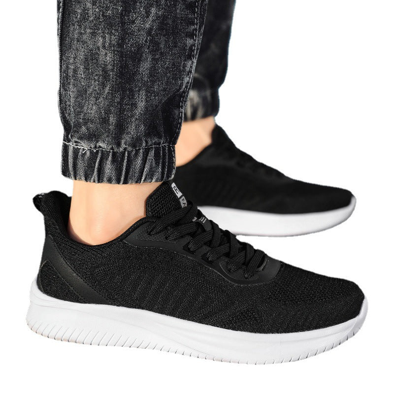 Black Mesh Fly-knit Sneakers