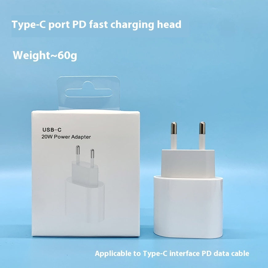 USB chargers, wall chargers PD20w Charger 20W USB TYPE-C Charging Plug Data Cable