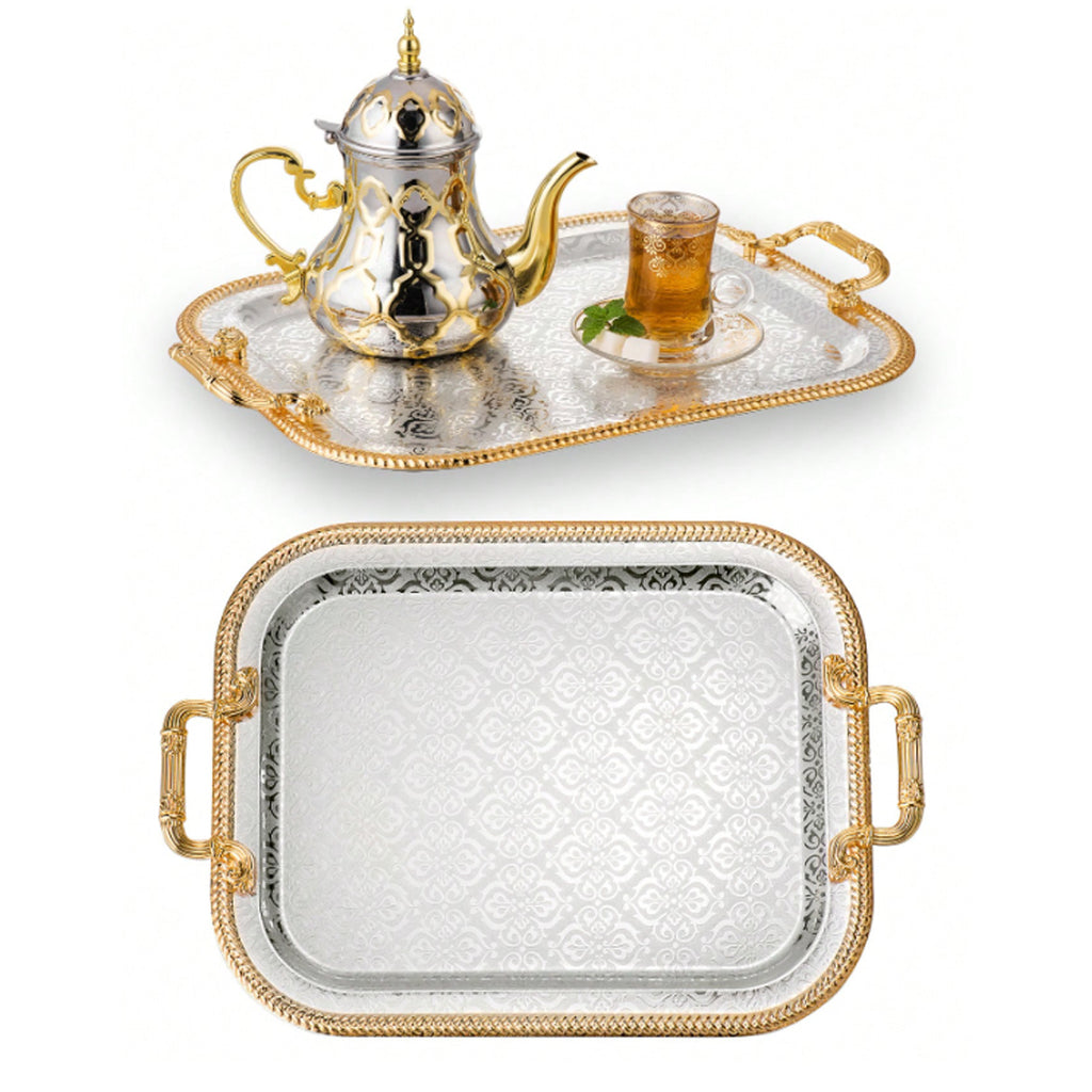 Rectangle Serving Tray With Handles For Gift Serving Tray Rectangle Decorative UK
