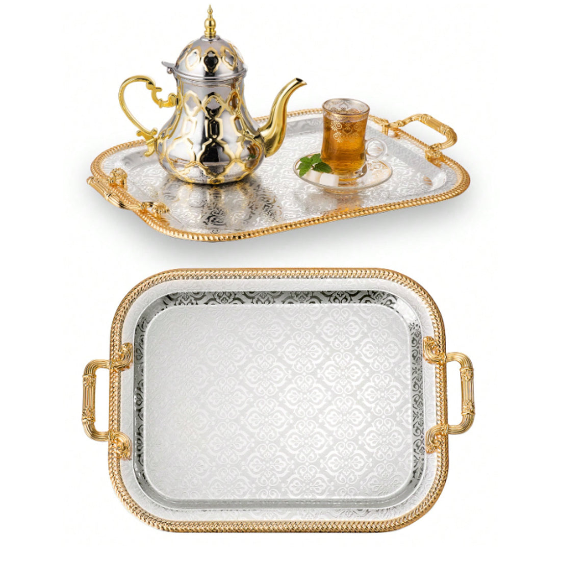 Rectangle Serving Tray With Handles For Gift Serving Tray Rectangle Decorative UK