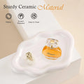 Ceramic Jewelry Tray Trinket Dish, Decorative Cloud Vanity Key Tray For Women, Ring Holder Dish, Cute Jewelry Plate Bowl Room Decor Aesthetic, White, Medium