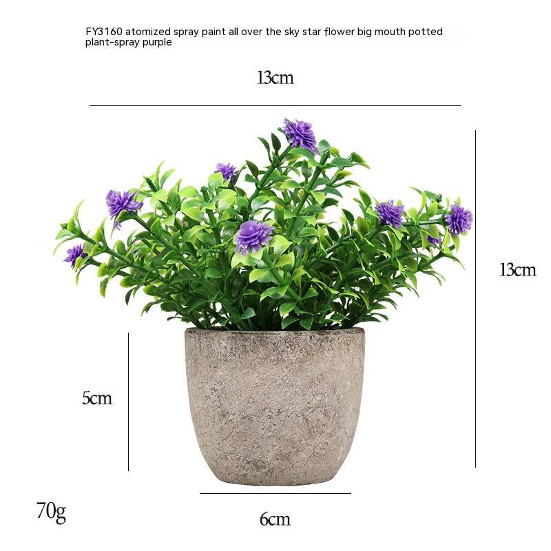 Simulation Starry Mini Pulp Pot Plastic Green Plant,  house decorative plant , office decorative plant