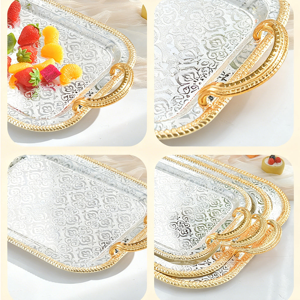 Rectangle Serving Tray With Handles For Gift Serving Tray Rectangle Decorative UK