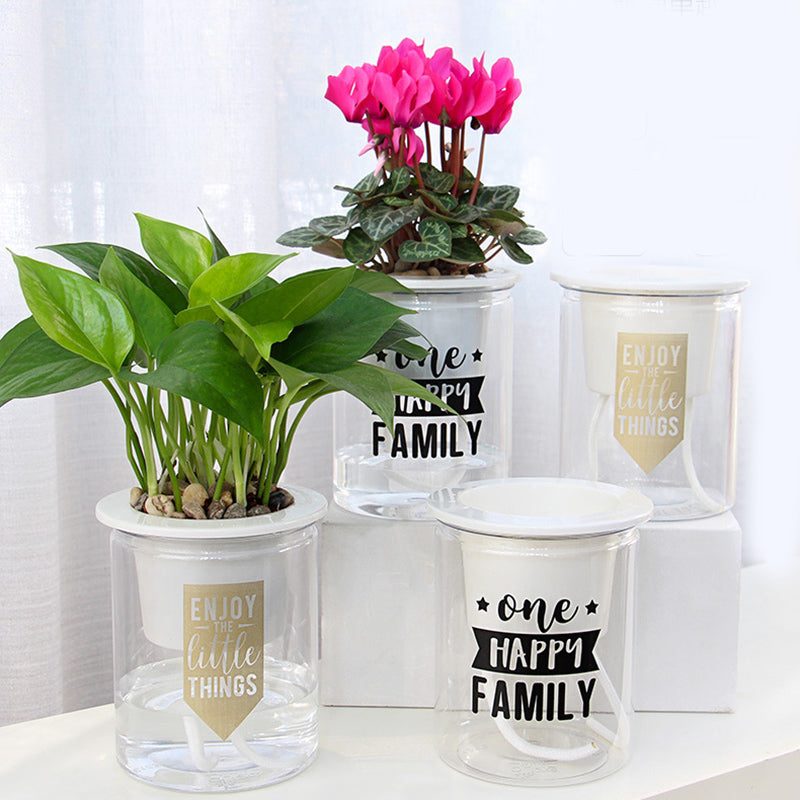 Self Watering Mini Round Design Succulent Plant Pot, Artificial plant, living room flowers, Decorative accessories