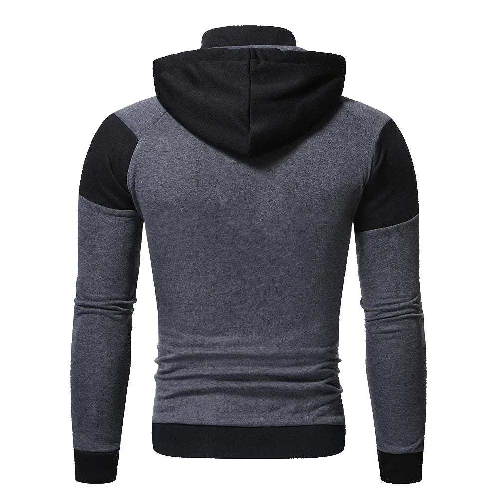 YiXin Hoodies for Men High Quality Winter Autumn Patchwork Fashion Pull Over Hoodies Men Loose Casual Hoodies Men