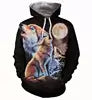 Hot 3D Wolf Printed Hoodies for Men New Style Animal Printing Hoodie Men Fashion Harajuku Funny Oversize Pullover S-4XL
