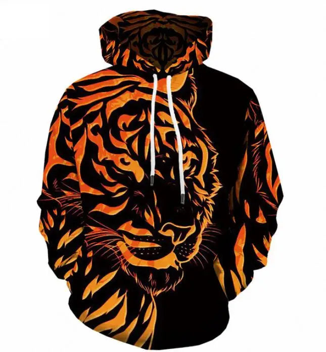 Hot 3D Wolf Printed Hoodies for Men New Style Animal Printing Hoodie Men Fashion Harajuku Funny Oversize Pullover S-4XL