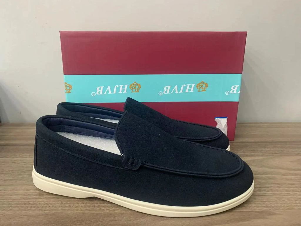 Men's Walking Shoes Suede Pointed Loafers Lightweight Non-slip Sports Shoes