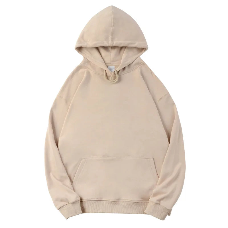 Hoodies Men's Pullover Bulk Oversized Hoodies for Men Custom Logo 450gsm Silk Lined Plane Blank  Hoodie
