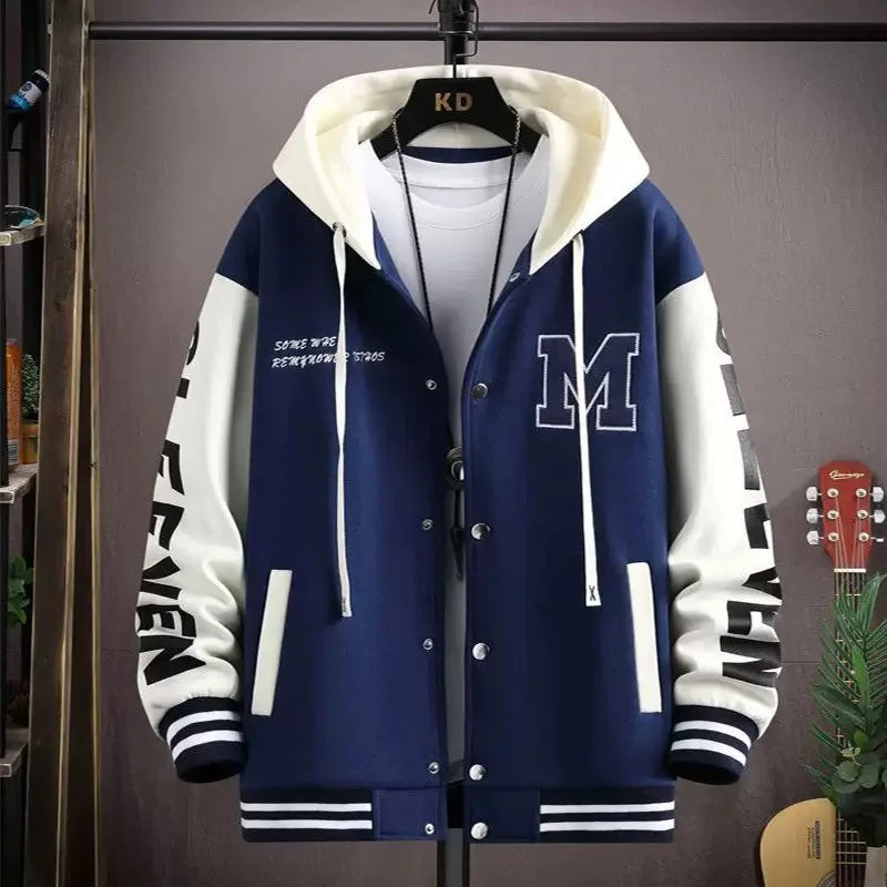 YiXin Oversized Hoodie Men 2023 Top Quality Hoodies for Men Loose Casual Printed Letter  Patchwork Men Hoodies