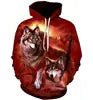 Hot 3D Wolf Printed Hoodies for Men New Style Animal Printing Hoodie Men Fashion Harajuku Funny Oversize Pullover S-4XL