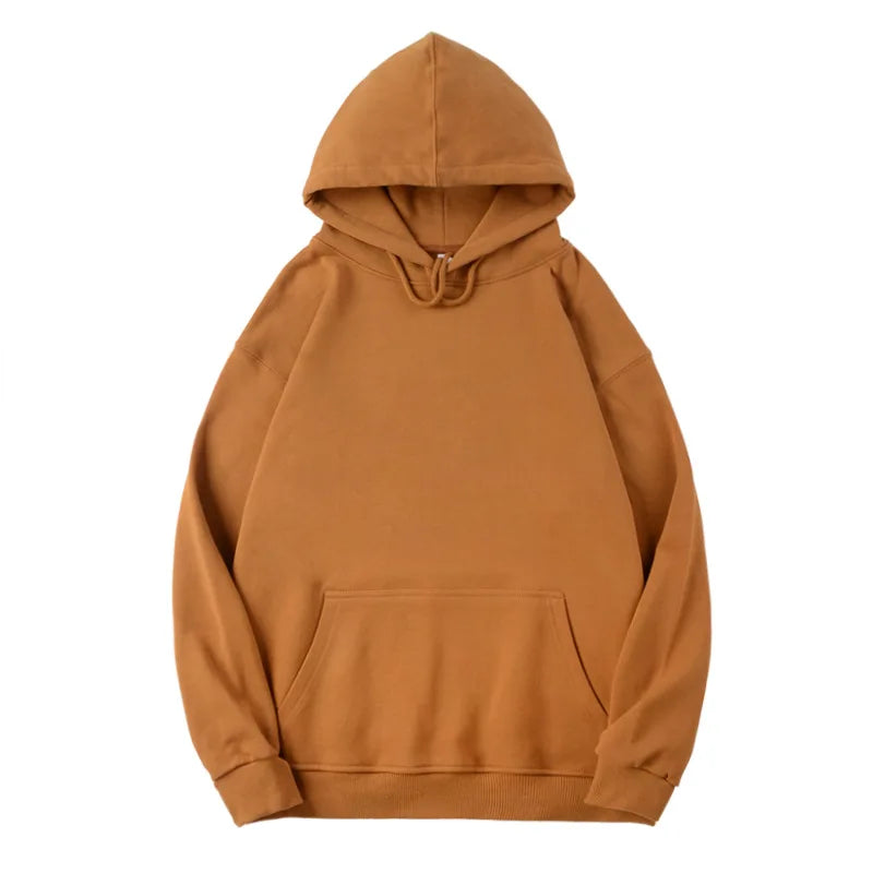 Hoodies Men's Pullover Bulk Oversized Hoodies for Men Custom Logo 450gsm Silk Lined Plane Blank  Hoodie