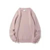 Polar Fleece Round Neck Hoodie Plus Fleece College Japanese Candy-colored Thickened Hoodies for Men