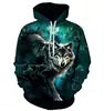 Hot 3D Wolf Printed Hoodies for Men New Style Animal Printing Hoodie Men Fashion Harajuku Funny Oversize Pullover S-4XL