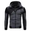 YiXin Hoodies for Men High Quality Winter Autumn Patchwork Fashion Pull Over Hoodies Men Loose Casual Hoodies Men