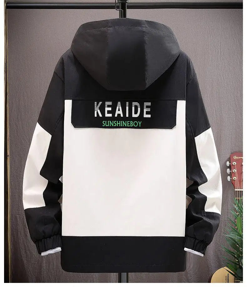 YiXin Hoodie Oversize Pull Over Hoodies Men Fashion Patchwork Hooded Spring Autumn Hoodies for Men Stylish