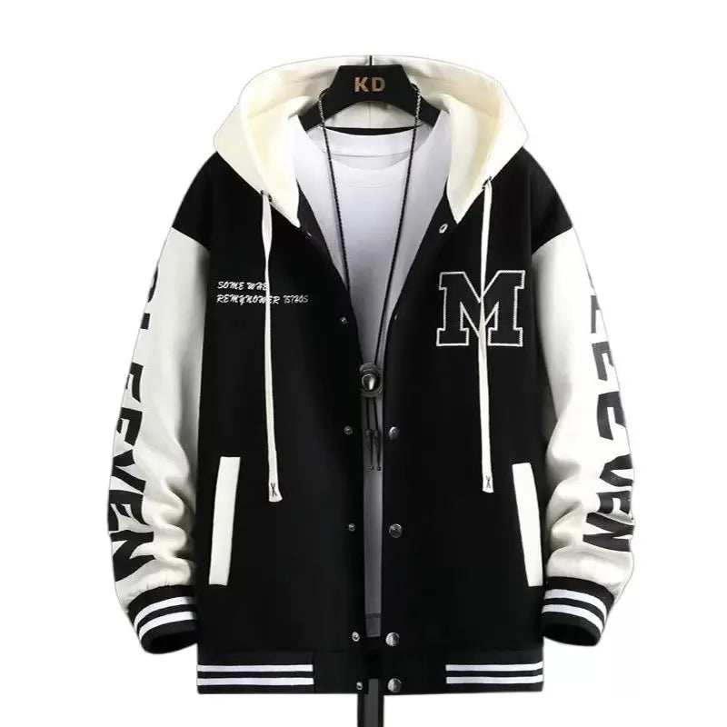 YiXin Oversized Hoodie Men 2023 Top Quality Hoodies for Men Loose Casual Printed Letter  Patchwork Men Hoodies