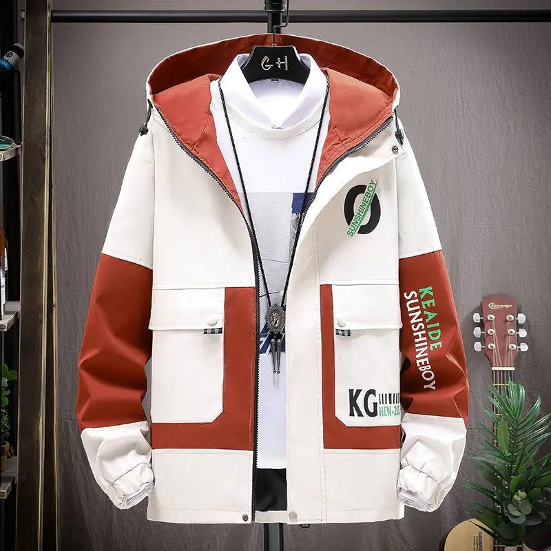 YiXin Hoodie Oversize Pull Over Hoodies Men Fashion Patchwork Hooded Spring Autumn Hoodies for Men Stylish
