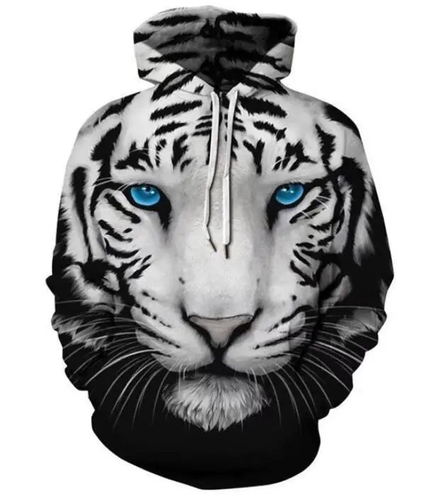 Hot 3D Wolf Printed Hoodies for Men New Style Animal Printing Hoodie Men Fashion Harajuku Funny Oversize Pullover S-4XL