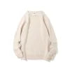 Polar Fleece Round Neck Hoodie Plus Fleece College Japanese Candy-colored Thickened Hoodies for Men
