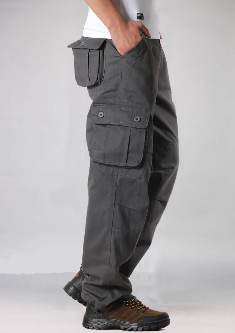 New Men Cargo Pants Pants 6 Pockets Fashion Cargo Pants Quality Cotton Outdoor Male Casual Pants
