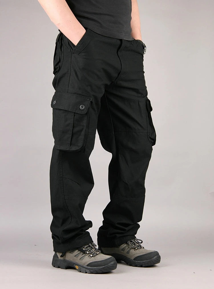 New Men Cargo Pants Pants 6 Pockets Fashion Cargo Pants Quality Cotton Outdoor Male Casual Pants