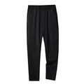Plus Size Men Pants Elastic Waist Loose Stretchy Straight Drawstring Male Relaxed Fit Lace-up Trousers