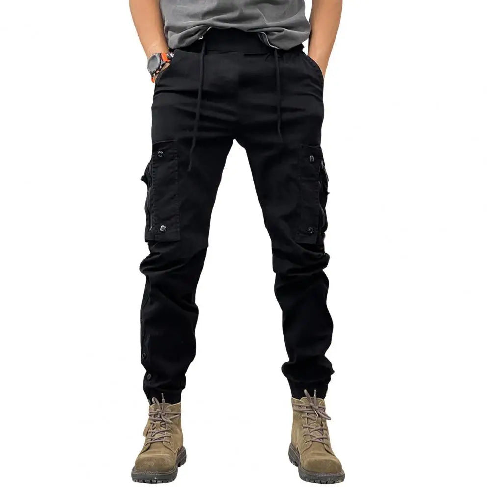 Pants for Mens Elastic Casual Trousers Zipper Multi Pocket Joggers Male Trousers Work Pants Jogging Pants