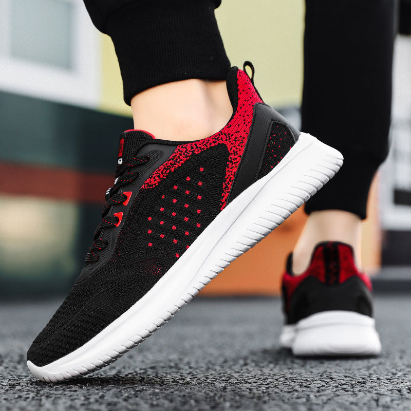 Black Mesh Fly-knit Sneakers