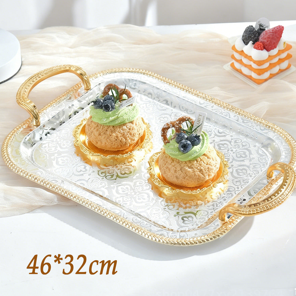 Rectangle Serving Tray With Handles For Gift Serving Tray Rectangle Decorative UK