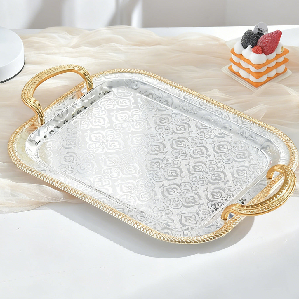 Rectangle Serving Tray With Handles For Gift Serving Tray Rectangle Decorative UK