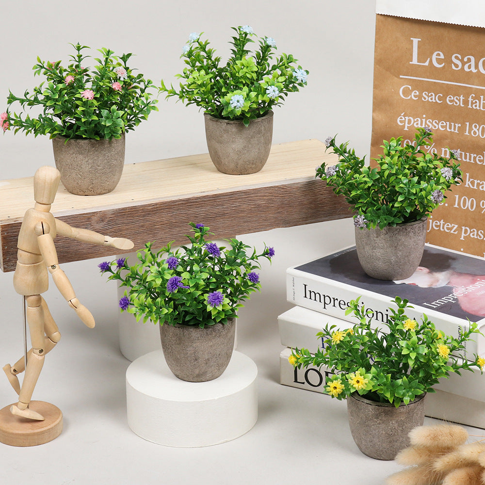 Simulation Starry Mini Pulp Pot Plastic Green Plant,  house decorative plant , office decorative plant