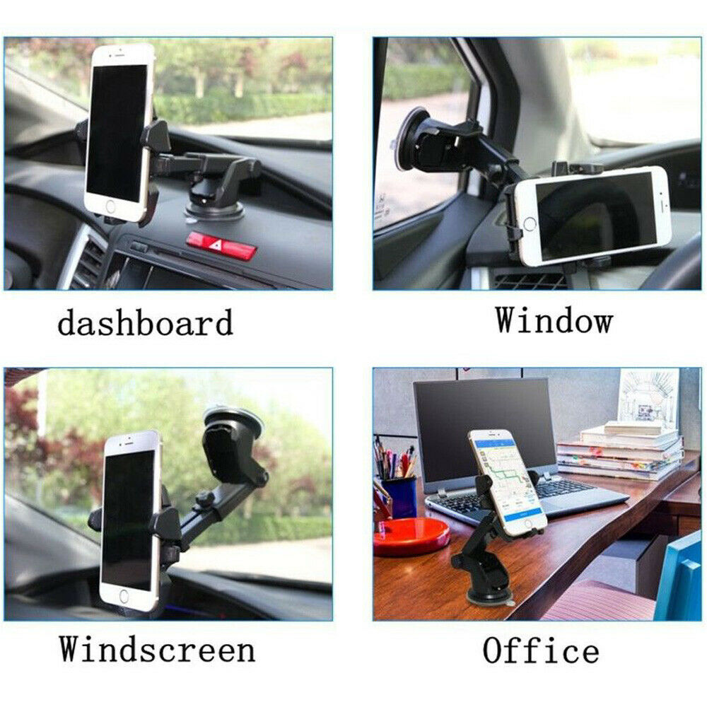 Rotatable In Car Suction Phone Holder Dashboard Windscreen Universal Mount