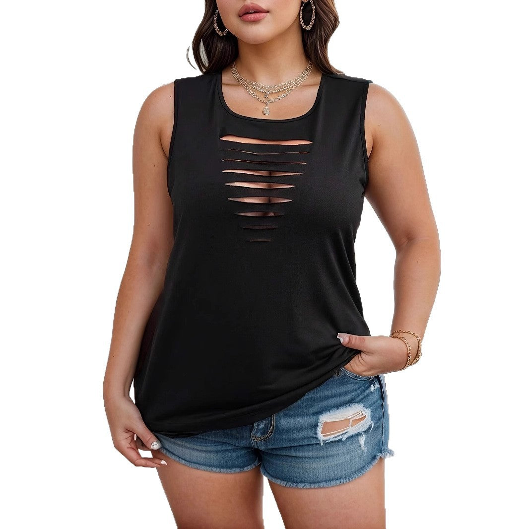 Summer Fashion Solid Color Casual Sexy Tank Top