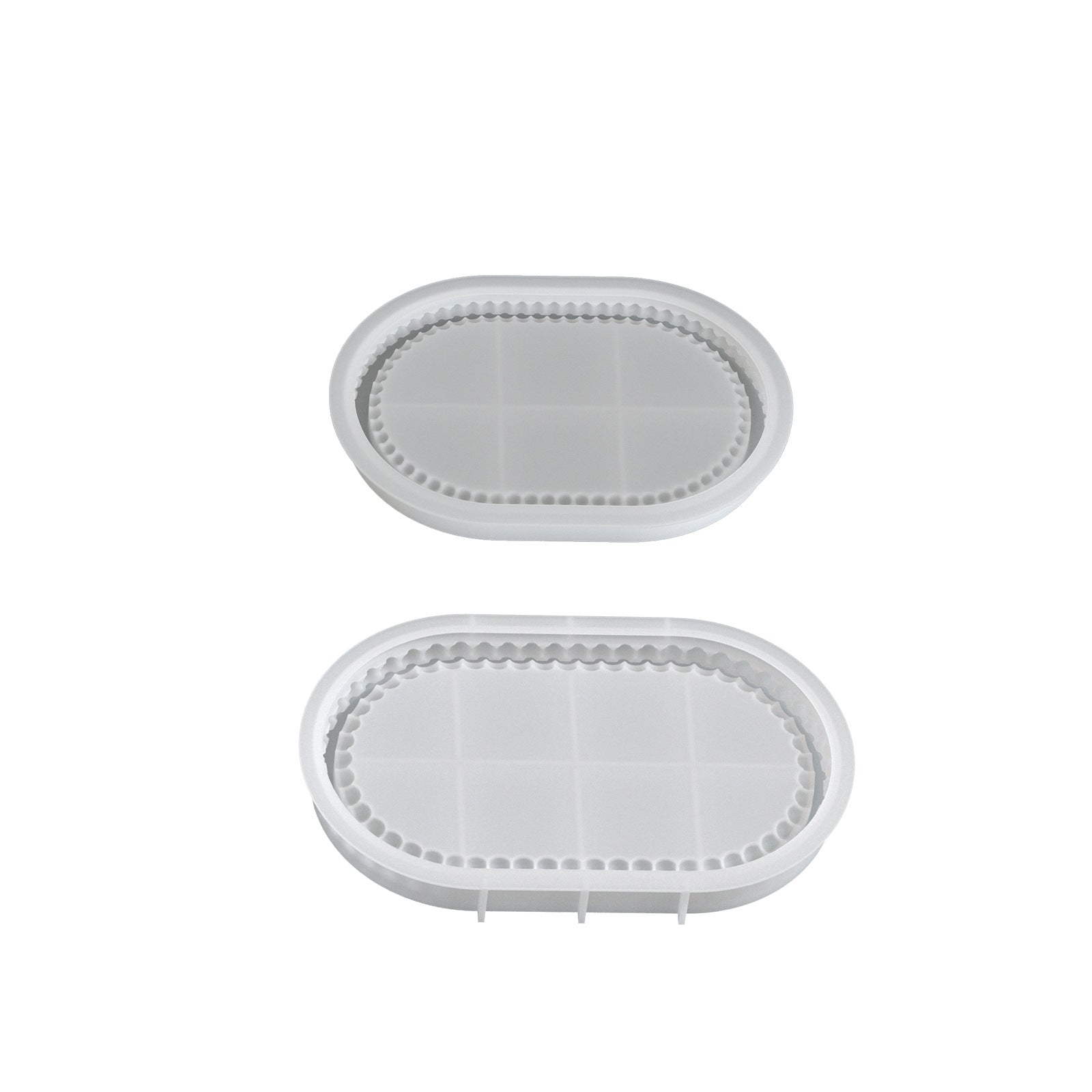Oval Beaded Tray Decorative Epoxy Mold