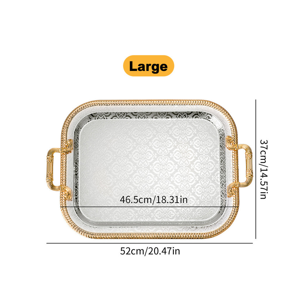 Rectangle Serving Tray With Handles For Gift Serving Tray Rectangle Decorative UK