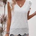 V-neck Shoulder-tie Tank Top Sleeveless Blouse For Women