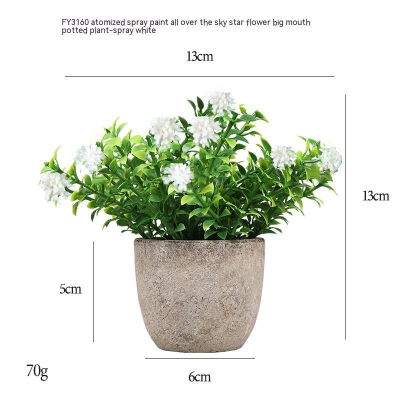 Simulation Starry Mini Pulp Pot Plastic Green Plant,  house decorative plant , office decorative plant